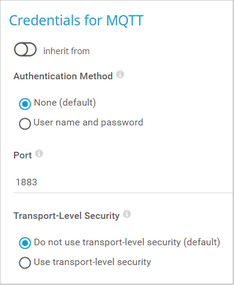 Credentials for MQTT