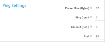 Ping Settings Ping Settings