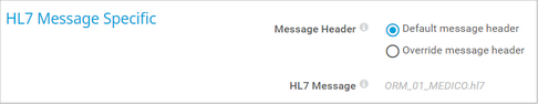 HL7 Message Specific HL7 Message Specific